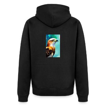 Aigle | Oiseaux | Liberté | Animaux - Veste à capuche bio Premium Unisexe - noir - Dos - Nico (187cm)