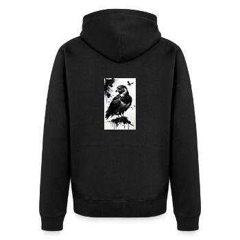 Aigle | Oiseaux | Liberté | Animaux - Veste à capuche bio Premium Unisexe - noir - Dos - Nico (187cm)