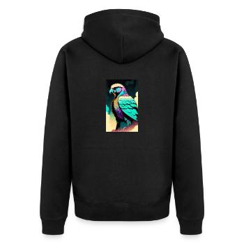 Aigle | Oiseaux | Liberté | Animaux - Veste à capuche bio Premium Unisexe - noir - Dos - Nico (187cm)