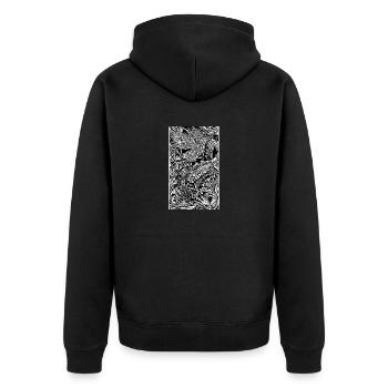 Aigle | Oiseaux | Liberté | Animaux - Veste à capuche bio Premium Unisexe - noir - Dos - Nico (187cm)