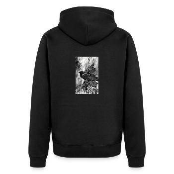 Aigle | Oiseaux | Liberté | Animaux - Veste à capuche bio Premium Unisexe - noir - Dos - Nico (187cm)