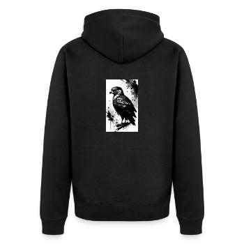 Aigle | Oiseaux | Liberté | Animaux - Veste à capuche bio Premium Unisexe - noir - Dos - Nico (187cm)