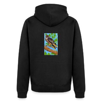 Aigle | Oiseaux | Liberté | Animaux - Veste à capuche bio Premium Unisexe - noir - Dos - Nico (187cm)