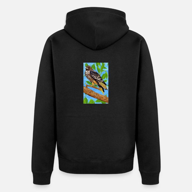 Aigle | Oiseaux | Liberté | Animaux - Veste à capuche bio Premium Unisexe - noir