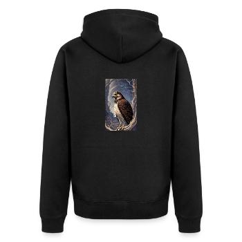 Aigle | Oiseaux | Liberté | Animaux - Veste à capuche bio Premium Unisexe - noir - Dos - Nico (187cm)