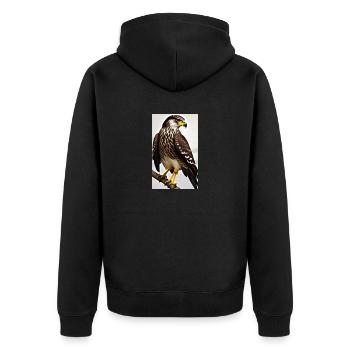 Aigle | Oiseaux | Liberté | Animaux - Veste à capuche bio Premium Unisexe - noir - Dos - Nico (187cm)