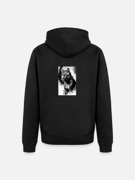 Leopard | Predator | Running | Africa - Unisex Premium Organic Zip Hoodie - black