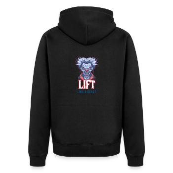Soulever comme une bête clown - Veste à capuche bio Premium Unisexe - noir - Dos - Nico (187cm)
