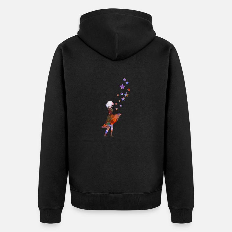 Sterntaler – Mädchen Geschenk Weihnachten - Unisex Premium Bio Zip Hoodie - Schwarz