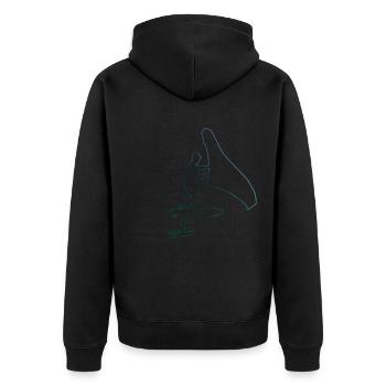 hydrofoil wingsurf wingfoil Women wingsurfing - Unisex Premium Organic Zip Hoodie - black - Back - Nico (187cm)