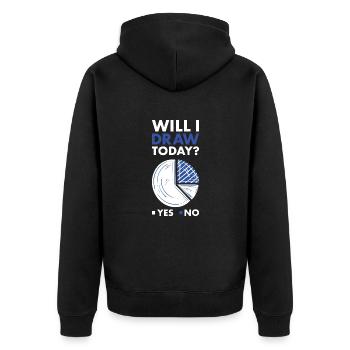 Drawer Will I Dance Today - Unisex Premium Organic Zip Hoodie - black - Back - Nico (187cm)
