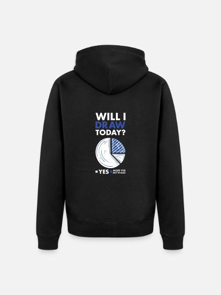 Drawer Will I Dance Today - Unisex Premium Organic Zip Hoodie - black