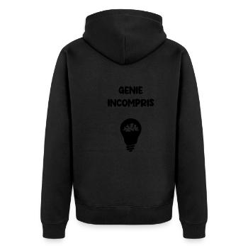 Génie incompris - Veste à capuche bio Premium Unisexe - noir - Dos - Nico (187cm)