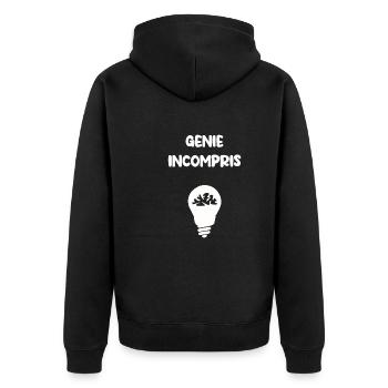 Génie incompris - Veste à capuche bio Premium Unisexe - noir - Dos - Nico (187cm)