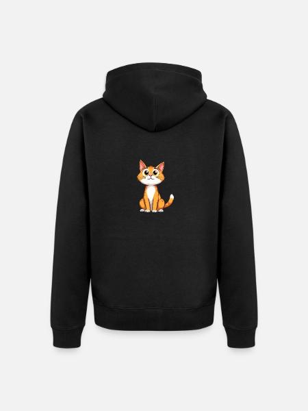 Die niedlichste Katze der Welt - Unisex Premium Bio Zip Hoodie - Schwarz