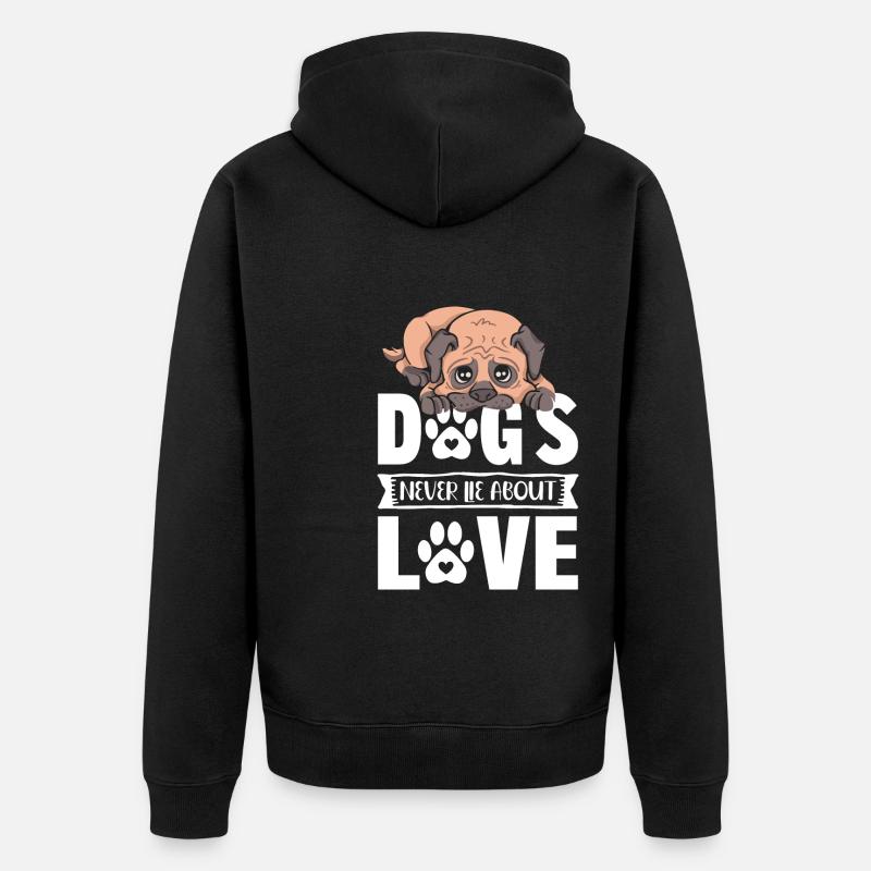 Chien - Veste à capuche bio Premium Unisexe - noir