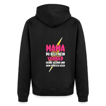 Mom Mother's Day Mom - Unisex Premium Organic Zip Hoodie - black - Back - Nico (187cm)