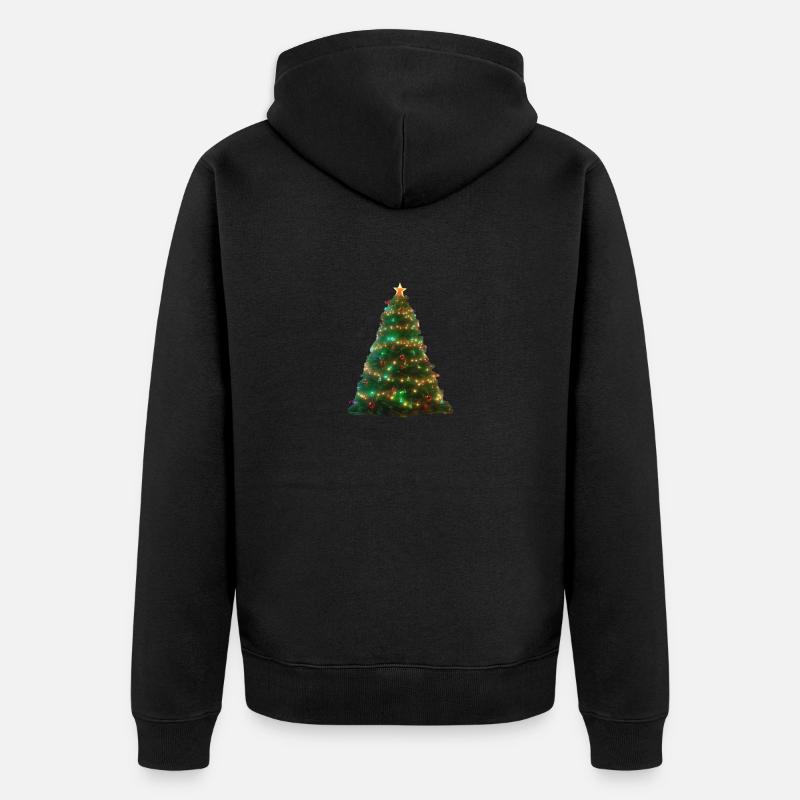 Arbre de Noël - Veste à capuche bio Premium Unisexe - noir
