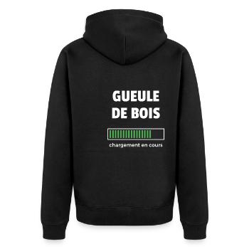 gueule de bois chargement en cours - Veste à capuche bio Premium Unisexe - noir - Dos - Nico (187cm)