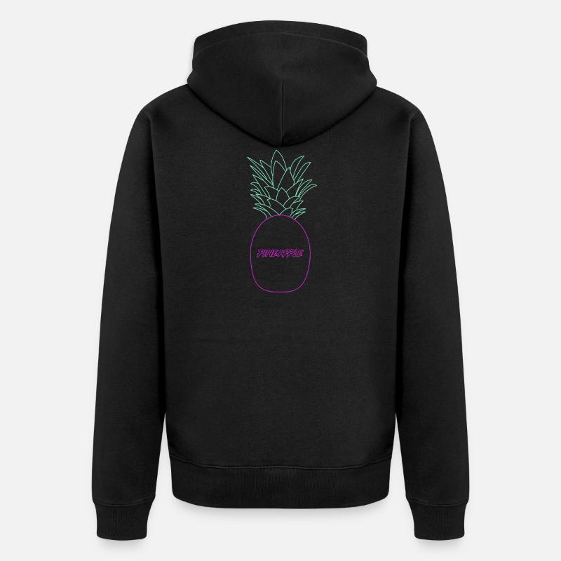 Ananas Retro 80s cadeau - Veste à capuche bio Premium Unisexe - noir