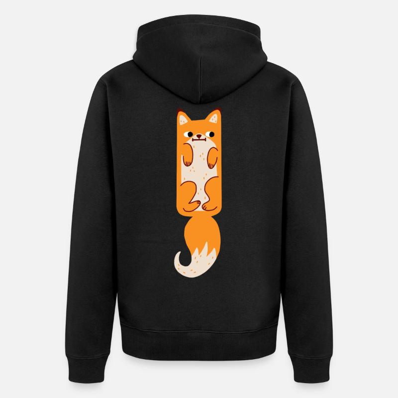 Fuchs - Unisex Premium Bio Zip Hoodie - Schwarz
