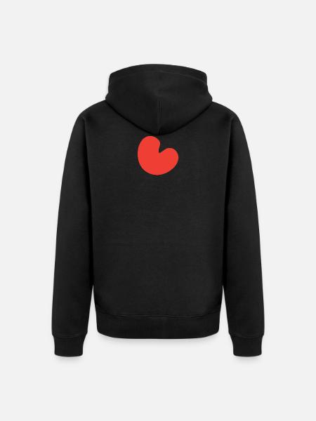 Pompebled - Uniseks Premium bio ziphoodie - zwart
