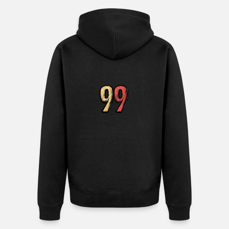 Bande dessinée à 99 chiffres - Veste à capuche bio Premium Unisexe - noir