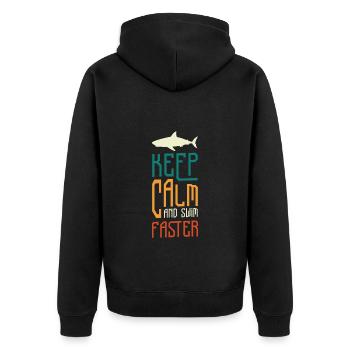 Pêcheur de plongée requin - Veste à capuche bio Premium Unisexe - noir - Dos - Nico (187cm)