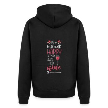 Optimiste de Shamrock - Veste à capuche bio Premium Unisexe - noir - Dos - Nico (187cm)