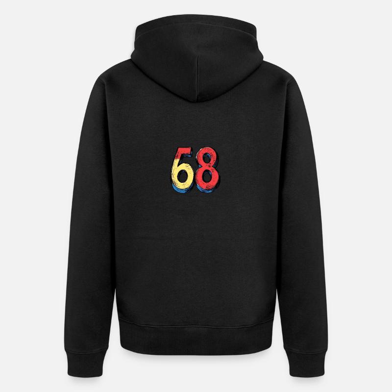 Bande dessinée à 68 numéros - Veste à capuche bio Premium Unisexe - noir
