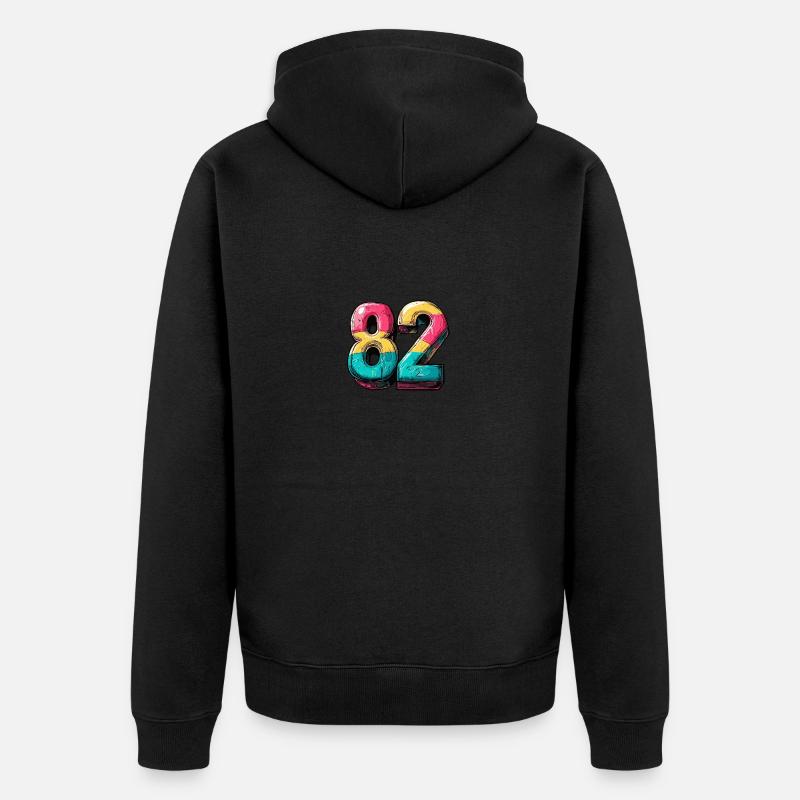 Bande dessinée 82 numéros - Veste à capuche bio Premium Unisexe - noir