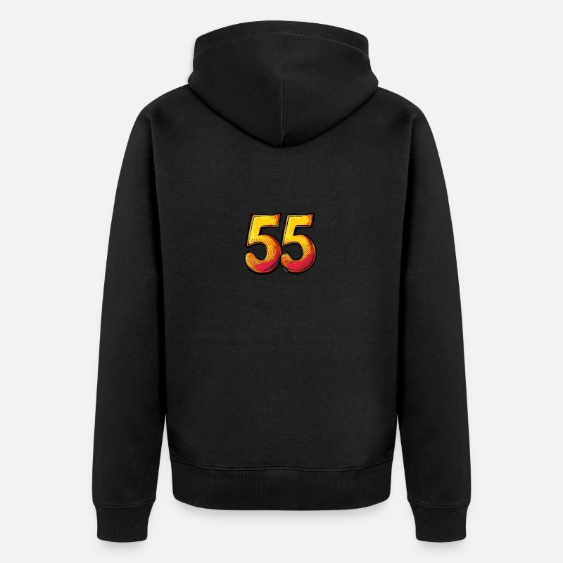 Bande dessinée à 55 chiffres - Veste à capuche bio Premium Unisexe - noir