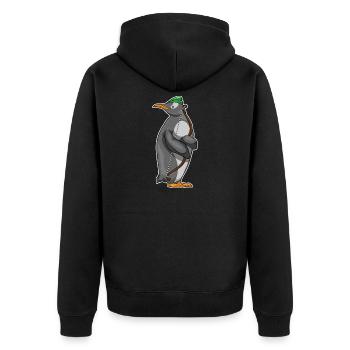 Arc de pingouin Archer - Veste à capuche bio Premium Unisexe - noir - Dos - Nico (187cm)