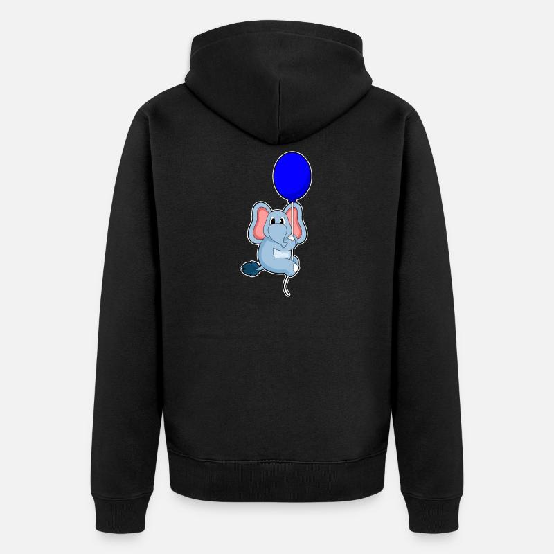 Ballon éléphant - Veste à capuche bio Premium Unisexe - noir