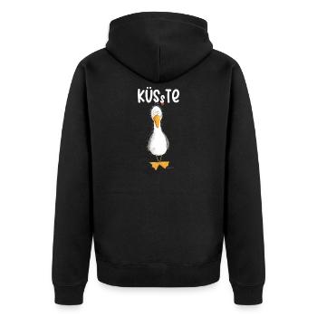 Seagull Holiday Sea Coast North Sea Coast - Unisex Premium Organic Zip Hoodie - black - Back - Nico (187cm)