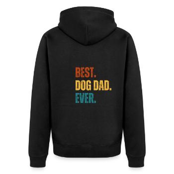 Meilleurs chiens Daddy Father’s Day Cadeau Retro Dogs - Veste à capuche bio Premium Unisexe - noir - Dos - Nico (187cm)