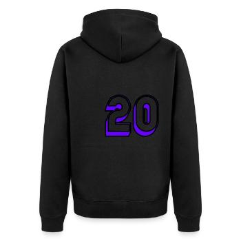 20,20 ANS,20e ANNIVERSAIRE,ANNIVERSAIRE 20 ANS - Veste à capuche bio Premium Unisexe - noir - Dos - Nico (187cm)