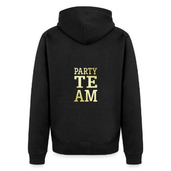 Équipe de fête - Veste à capuche bio Premium Unisexe - noir - Dos - Nico (187cm)
