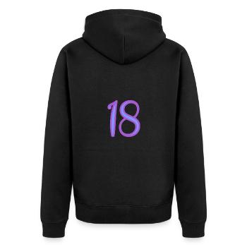 18. 18 ANS. 18e ANNIVERSAIRE. ANNIVERSAIRE 18 ANS. - Veste à capuche bio Premium Unisexe - noir - Dos - Nico (187cm)