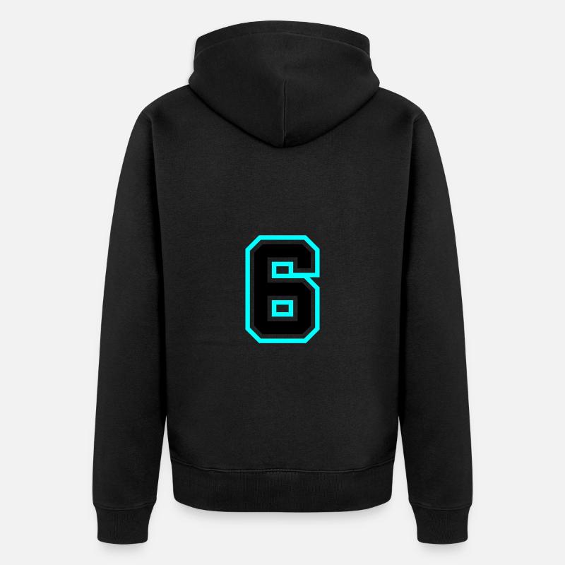Symbole à 6 chiffres - Veste à capuche bio Premium Unisexe - noir