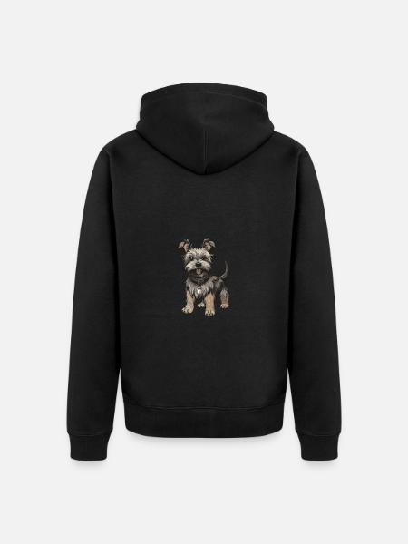 Yorkshire Terrier Dog - Unisex Premium Organic Zip Hoodie - black