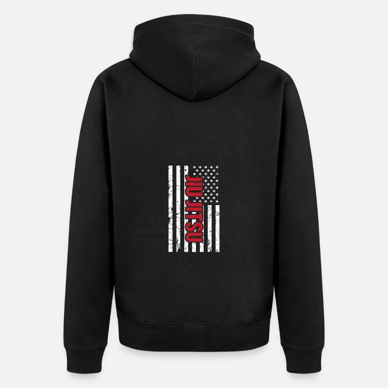 Jiu Jitsu Autodéfense - Veste à capuche bio Premium Unisexe - noir