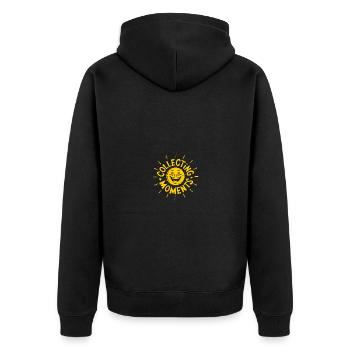 Sunny Summer Moments Vibes Summer Sun - Unisex Premium Organic Zip Hoodie - black - Back - Nico (187cm)