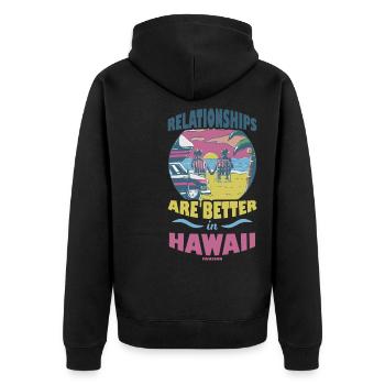 Hawaï - Veste à capuche bio Premium Unisexe - noir - Dos - Nico (187cm)