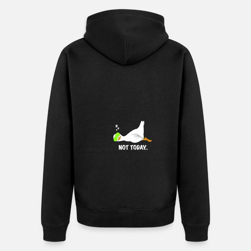 canard drôle de paresseux dicton - Veste à capuche bio Premium Unisexe - noir