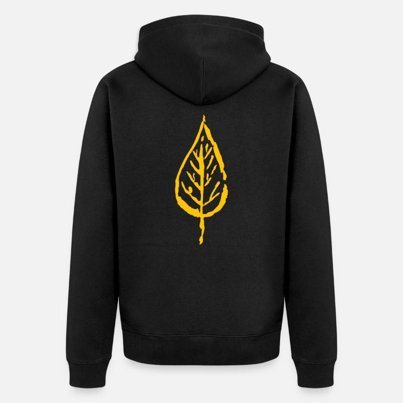 Feuille - Veste à capuche bio Premium Unisexe - noir