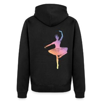 Ballet Silhouette - Veste à capuche bio Premium Unisexe - noir - Dos - Nico (187cm)