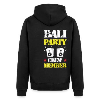 Équipage de la fête à Bali - Veste à capuche bio Premium Unisexe - noir - Dos - Nico (187cm)