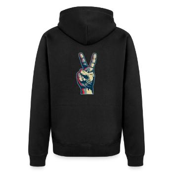 Peace hand - Veste à capuche bio Premium Unisexe - noir - Dos - Nico (187cm)