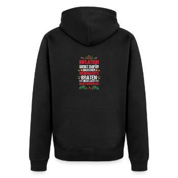 Père Noël Inflation Noël - Veste à capuche bio Premium Unisexe - noir - Dos - Nico (187cm)